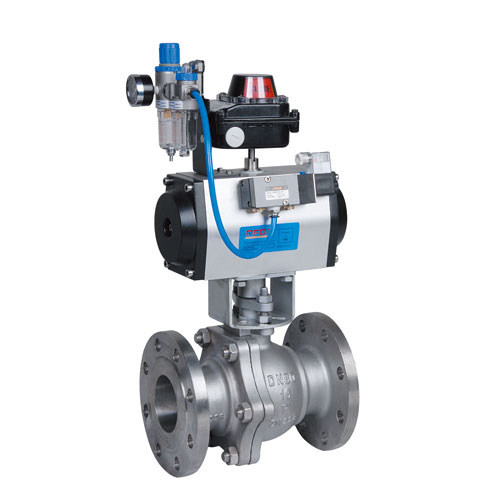 Duplex Steel Pneumatic Two Piece Flanged Floating Ball Valve